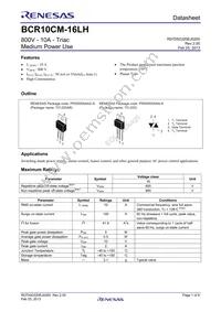 BCR10CM-16LH#BH0 Datasheet Cover