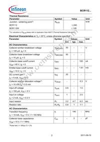 BCR112WE6327BTSA1 Datasheet Page 2