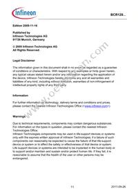 BCR129SE6327HTSA1 Datasheet Page 11