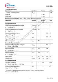 BCR196WE6327HTSA1 Datasheet Page 2