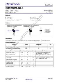 BCR20CM-12LB#BH0 Datasheet Cover