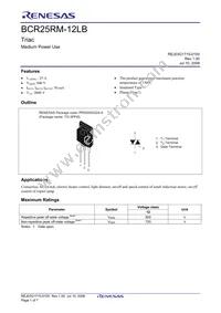 BCR25RM-12LB#B00 Datasheet Cover