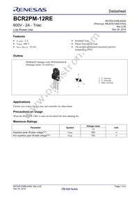 BCR2PM-12RE#B00 Datasheet Cover