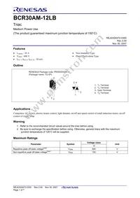 BCR30AM-12LB#B00 Datasheet Cover