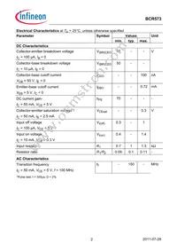BCR573E6327HTSA1 Datasheet Page 2