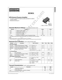 BCW33 Datasheet Cover