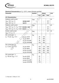 BCW60FNE6393HTSA1 Datasheet Page 3