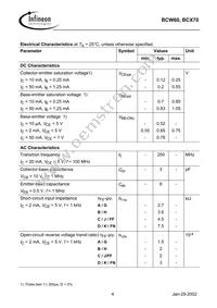 BCW60FNE6393HTSA1 Datasheet Page 4