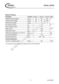 BCX 54-16 E6327 Datasheet Page 2