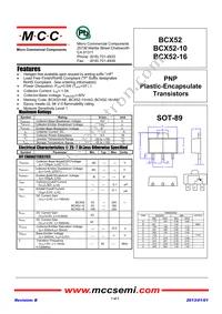 BCX52-10-TP Datasheet Cover