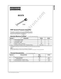BCX79_J35Z Datasheet Cover