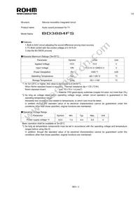 BD3884FS-E2 Datasheet Cover