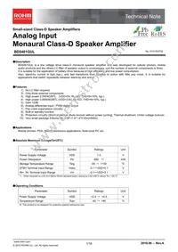 BD5461GUL-E2 Datasheet Cover