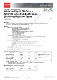 BD60910GU-E2 Datasheet Cover