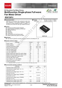 BD6726FU-E2 Datasheet Cover