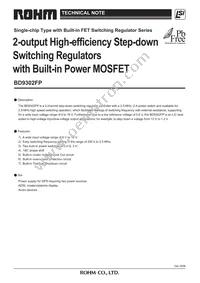 BD9302FP-E2 Datasheet Cover