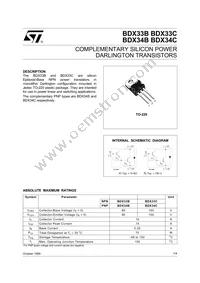 BDX33C Datasheet Cover