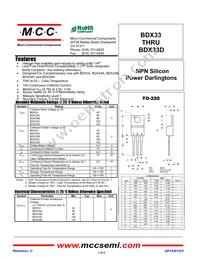 BDX33D-BP Datasheet Cover