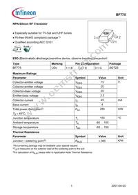 BF 775 E6327 Datasheet Cover