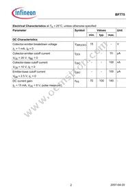 BF 775 E6327 Datasheet Page 2