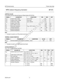 BF370 Datasheet Page 3