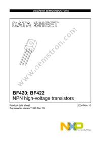 BF422 Datasheet Cover