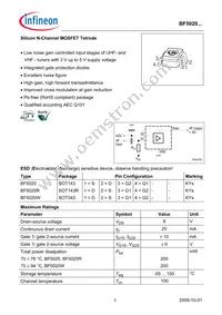 BF5020WH6327XTSA1 Datasheet Cover