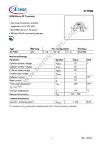 BF799WH6327XTSA1 Datasheet Cover