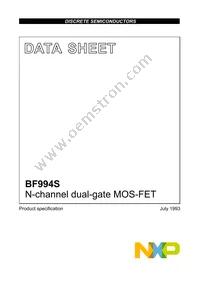 BF994S Datasheet Cover