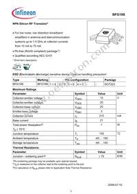 BFG 19S E6327 Datasheet Cover