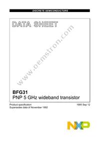 BFG31 Datasheet Cover