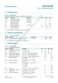 BFG310/XR Datasheet Page 3
