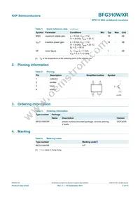 BFG310W/XR Datasheet Page 2