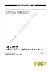 BFG410W Datasheet Cover