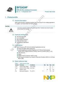 BFG424F Datasheet Cover