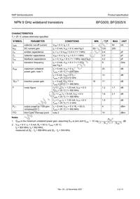 BFG505 Datasheet Page 4