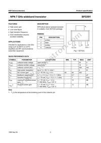 BFG591 Datasheet Page 2