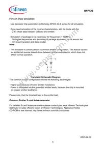 BFP 420F E6327 Datasheet Page 5