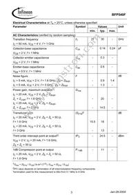 BFP 540F E6327 Datasheet Page 3