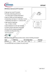 BFP640FE6327 Datasheet Cover