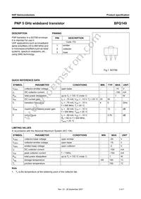 BFQ149 Datasheet Page 2