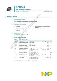 BFQ540 Datasheet Cover