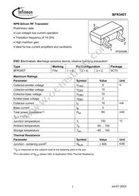 BFR 340T E6327 Datasheet Cover