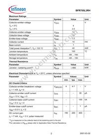 BFR 705L3RH E6327 Datasheet Page 2