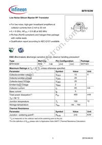 BFR183WH6327XTSA1 Datasheet Cover