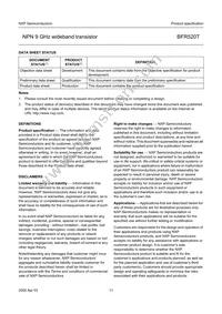 BFR520T Datasheet Page 11