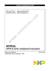 BFR93A Datasheet Cover