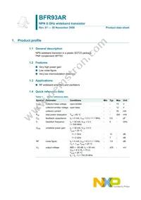 BFR93AR Datasheet Cover