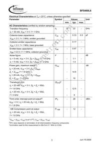 BFS 460L6 E6327 Datasheet Page 3