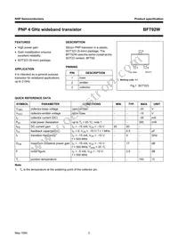 BFT92W Datasheet Page 2